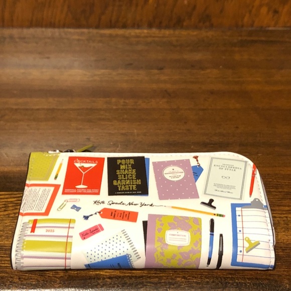 NWT-Kate Spade-Page Turner-Small Bifold Wallet-CreamMulti-Best Seller Print-$128 - Picture 7 of 13